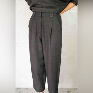 Runaway Bicycle Jim Pleated Pants Brown/Black
